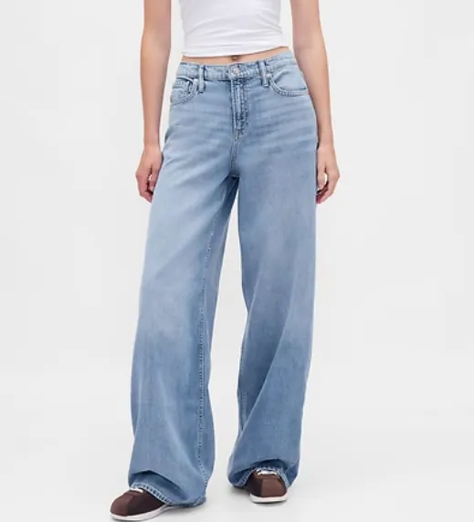 Mid Rise UltraSoft  Baggy Jeans